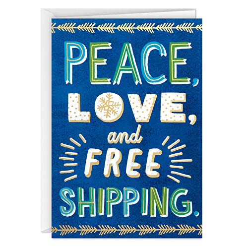 Hallmark Boxed Holiday Cards, 16 Cards and 17 Envelopes (Peace, Love,