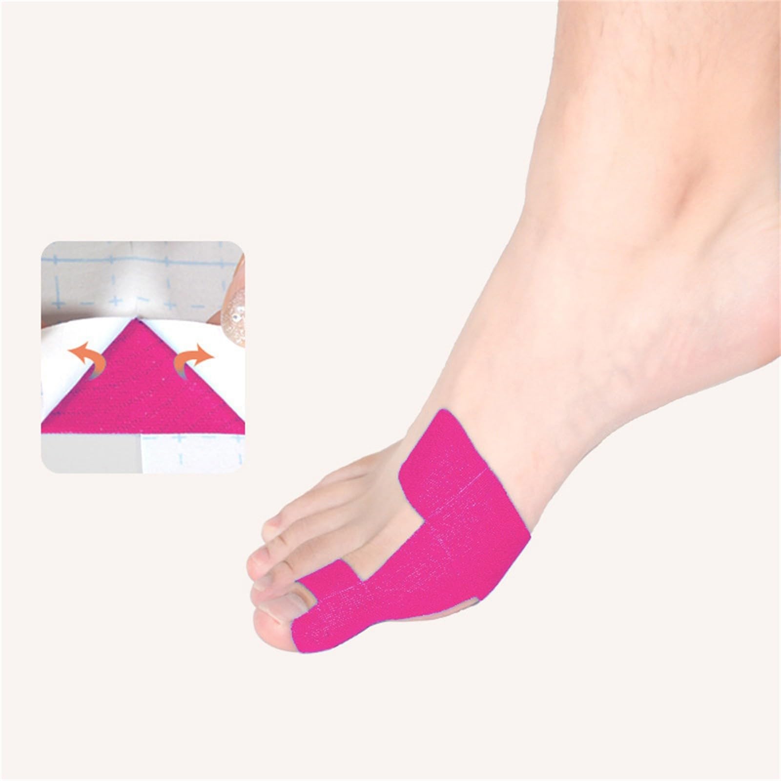 Cinta De Kinesiología Precortada, Correas De Soporte For El Dedo Gordo Del Pie, Cinta Transpirable Sin Látex For Protección Contra El Uso Diario(Pink,100PCS)