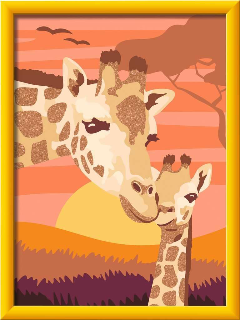 Ravensburger CreArt 12023130 Painting by Numbers for Children from 9 Years Giraffe with Baby