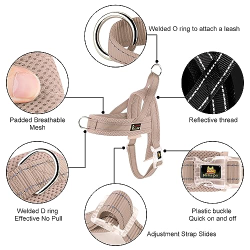 Plutus Pet OHARN-M-BEI No Pull Dog Harness With Breathable Mesh Padded thumb #1