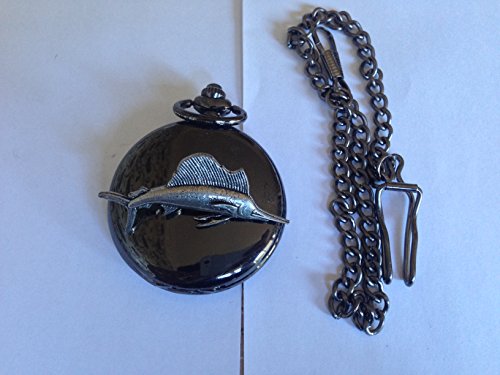 F13 Sailfish Étui Noir Poli Coffret cadeau pour homme Quartz Montre de poche gousset fabriqué en Sheffield