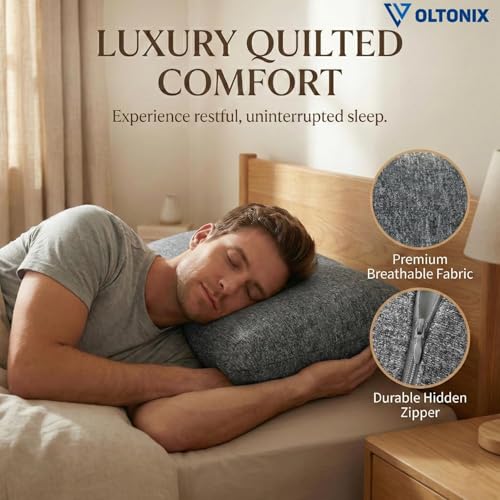 Image of Blairmore Memory Foam Pillow,nek Pillow,Orthopedic Memory Foam Pillows Supports Neck Pain and Shoulder Pain for Sleeping, Ergonomic Cervical Pillow (milange Grey)