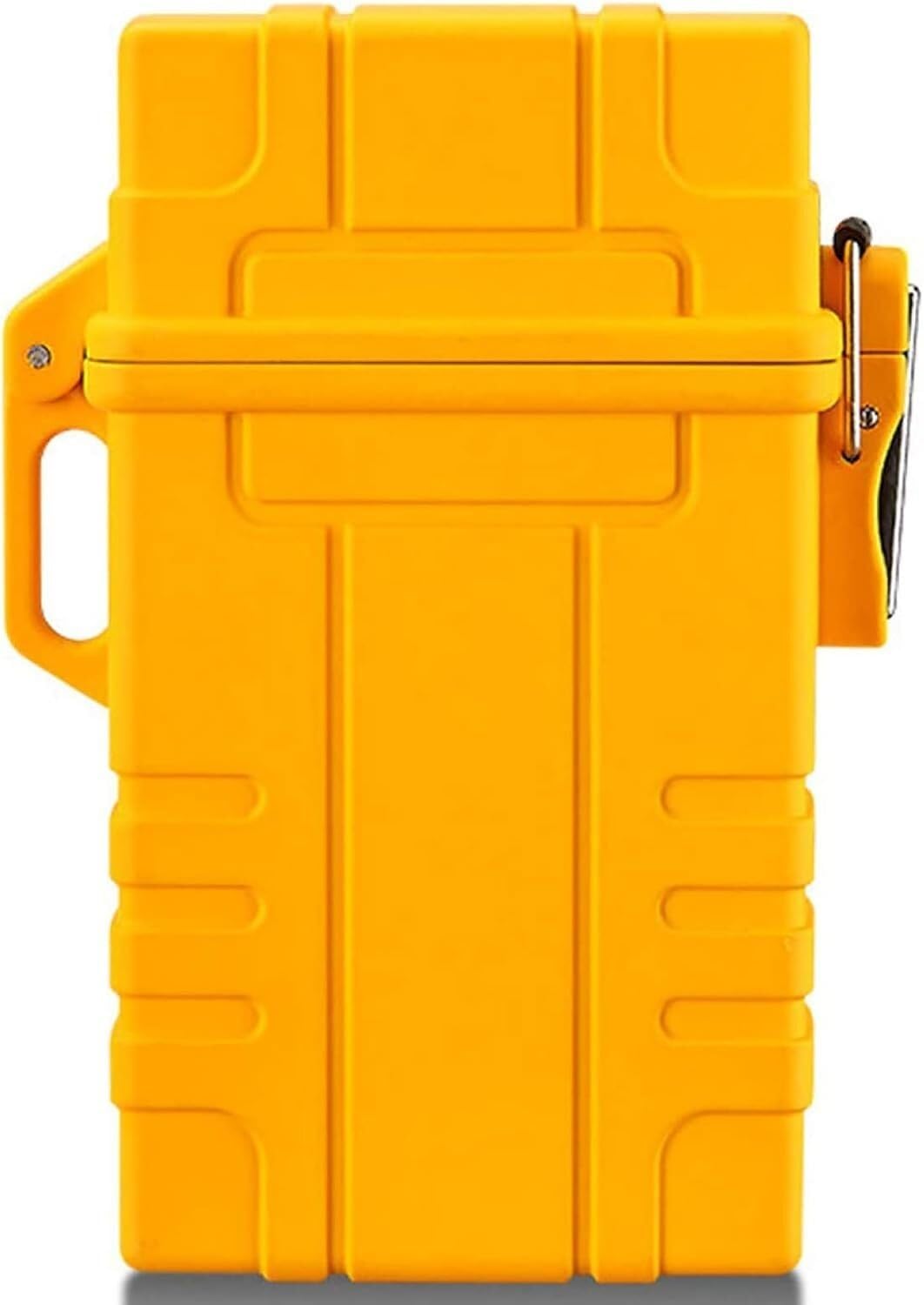 Cigarette case Cigarette Case with Lighter, Holder 20 Sticks, Pocket with Lanyard, Camouflage Shell Rechargeable with Electronic Windproof(Yellow)