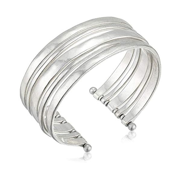 Lucky Brand Multi-Row Cuff Bracelet, Silver