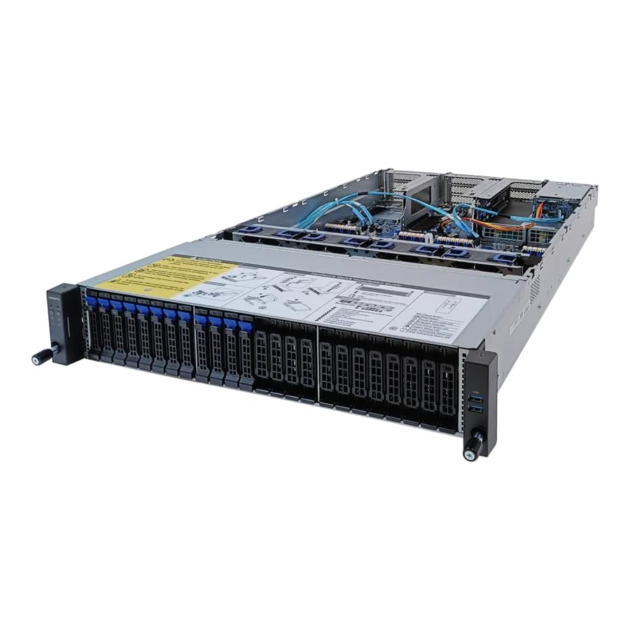 Gigabyte R282-Z97 (Rev. A00)・Servidor・Montaje en rack・2U・1 vía・Sin CPU・RAM 0 GB・SATA/SAS/NVMe・Intercambio en caliente 6,4 cm (2,5") (6NR282Z97MR-00)