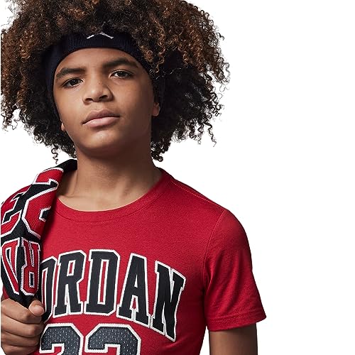 Jordan Practice Flight Short Sleeve T-Shirt Boys Size Large and X-Large Color Gym Red, White, and Black (as1, Alpha, l, Regular)3