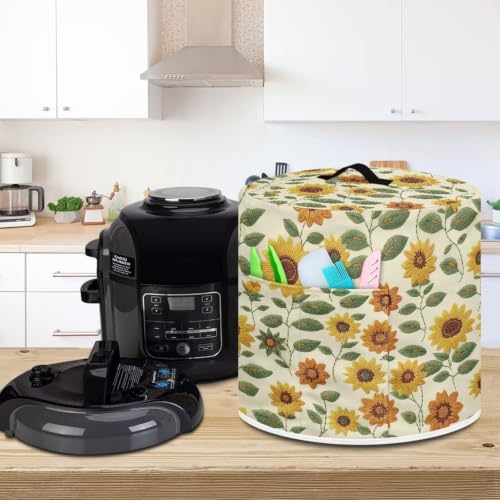 Image of Sunflower Pressure Cooker Lid Cover Artistic Appliance Covers