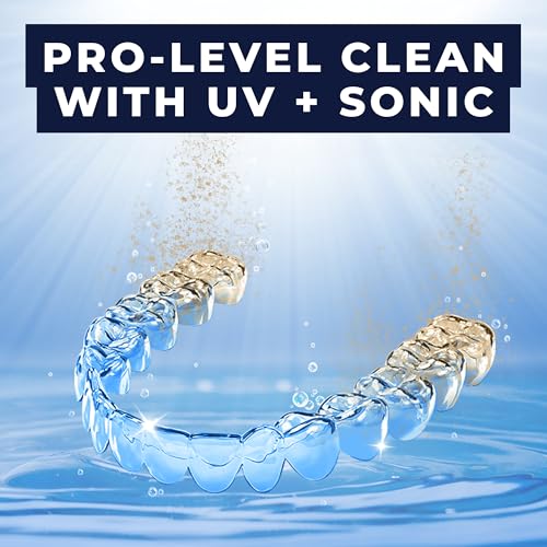 Fresh Knight Ultrasonic Retainer Cleaner, 45kHz Retainer Cleaner Machine for Denture Cleaner, Retainer Cleaner, Mouth Guard Cleaner, Night Guard Cleaner, Denture Cleaner with 200ML Dental Cleaning Pod