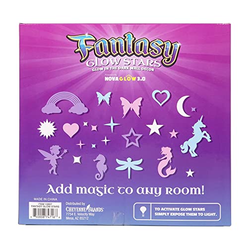 Fantasy Glow Stars, 200-Count Glow In The Dark Stars For Girls With Bonus Hearts, Moon, Unicorns, Dragonflies, Sea Horses, Butterflies, Rainbow Clouds, Princesses And Mermaids #TOP3
