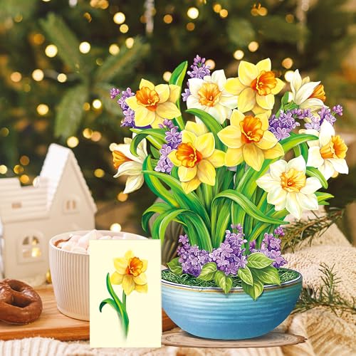 Airpark Pop Up Birthday Cards for Women Paper Flowers Bouquet Card for Mom - image 7