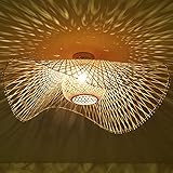 ▶Größe: Ø48cm / Ø75cm / Ø85cm / Ø100cm, Sie können zwischen vier Größen wählen: Material: natürlicher Bambus und Rattan, handgefertigter Lampenschirm, ungiftig, hochtemperaturbeständig, schimmelresistent, lichtbeständig, Umweltschutz und Gesundheit, keine Verformung, empfindlicher Glanz, einfach zu installieren, lassen Sie Erleben Sie die Schönheit von Glühbirnen