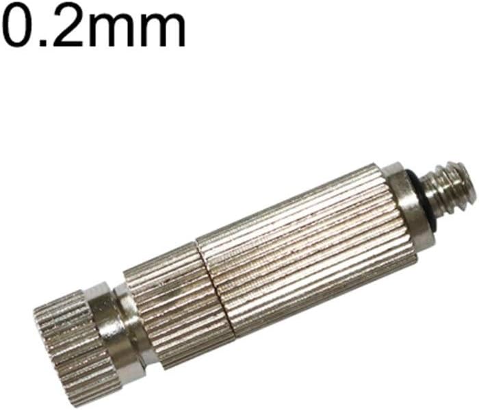 Gardening Watering System Tools 40 Pcs 3/16" Male Thread Misting Sprayers With Net Filter Stainless Steel Garden Cooling Humidify Misting System Water Sprinkler (Color : 0.2 mm mist)