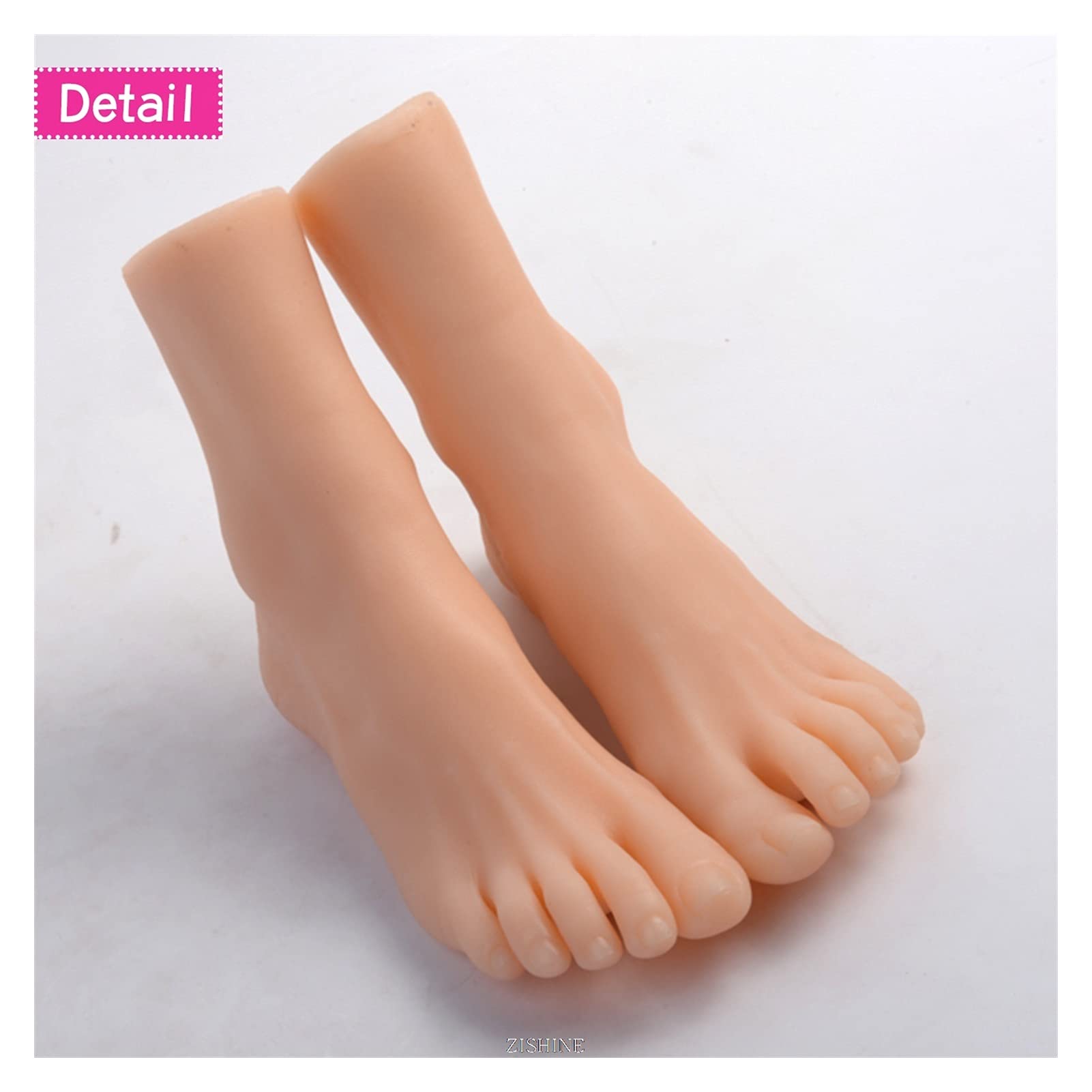 Manekin stóp Model skarpetki Gumowa Plastikowa Silikonowa Żeński Kobiet Męski Fałszywy Nail Noga Wyświetlacz Tarsel Kości Koszaci Dummy Ludzki Biżuteria skarpetkowa do butów(Skin Toes bone,Right foot)