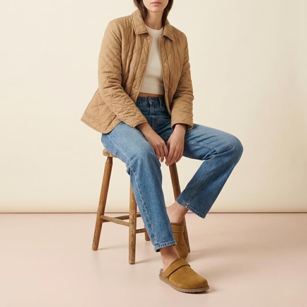 CUSHIONAIRE Boulder Genuine Leather Clogs for Women, Adjustable Swivel Back Strap Slip On Womens Shoes with Memory Foam Footbed - Image 3