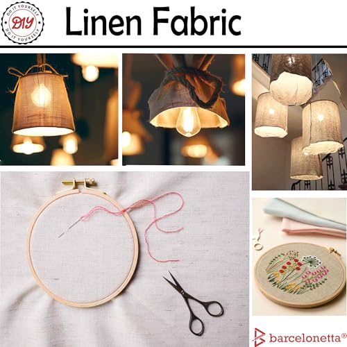 Premium Barcelonetta Linen Fabric | Luxurious Natural Linen Cloth for Embroidery & Sewing | Soft, Breathable & Durable | 55" Wide | 70% Linen, 30% Rayon Blend | Ideal for Needlework, Hemp, Jute, and Crafting (Natural, 1 Yard) 3 Premium Barcelonetta Linen Fabric | Luxurious Natural Linen Cloth for Embroidery & Sewing | Soft, Breathable & Durable | 55" Wide | 70% Linen, 30% Rayon Blend | Ideal for Needlework, Hemp, Jute, and Crafting (Natural, 1 Yard) - Image 2