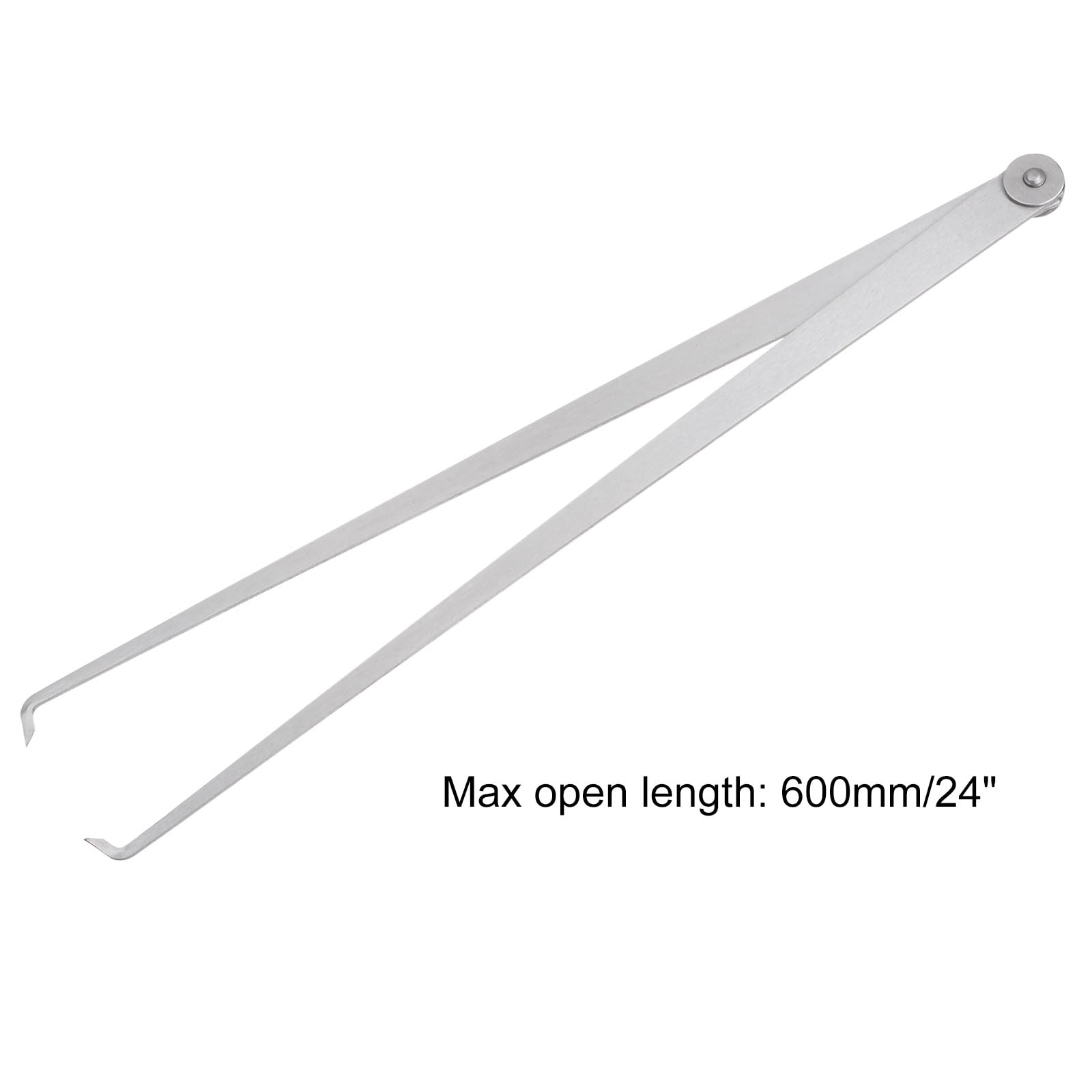 QUARKZMAN Calibro A Frizione Rigida Per Misurazioni Interne 600mm 24 Pollici Acciaio Per Utensili Strumento Di Misurazione Interna A Frizione Rigida Per Intagli Modellatura Scultura, Argento