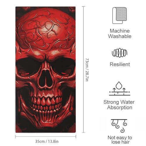Serviette de bain légère et très absorbante imprimé crâne - 3