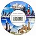 HAPITO Digtal Alarm Clock for Bedrooms - Sound Activated Backlight, Snooze, Time/Date/Temperature Display, 12/24 Hr and 16 World Time Zones for Kids, Desk, Bedside, Travel (Black)
