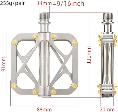 Miniatura 2 de Pedales de titanio para bicicleta Cuerpo completo de titanio MTB Road Bike 916 pulgadas Pedales para pedales Brompton liberación rápida ultraligero