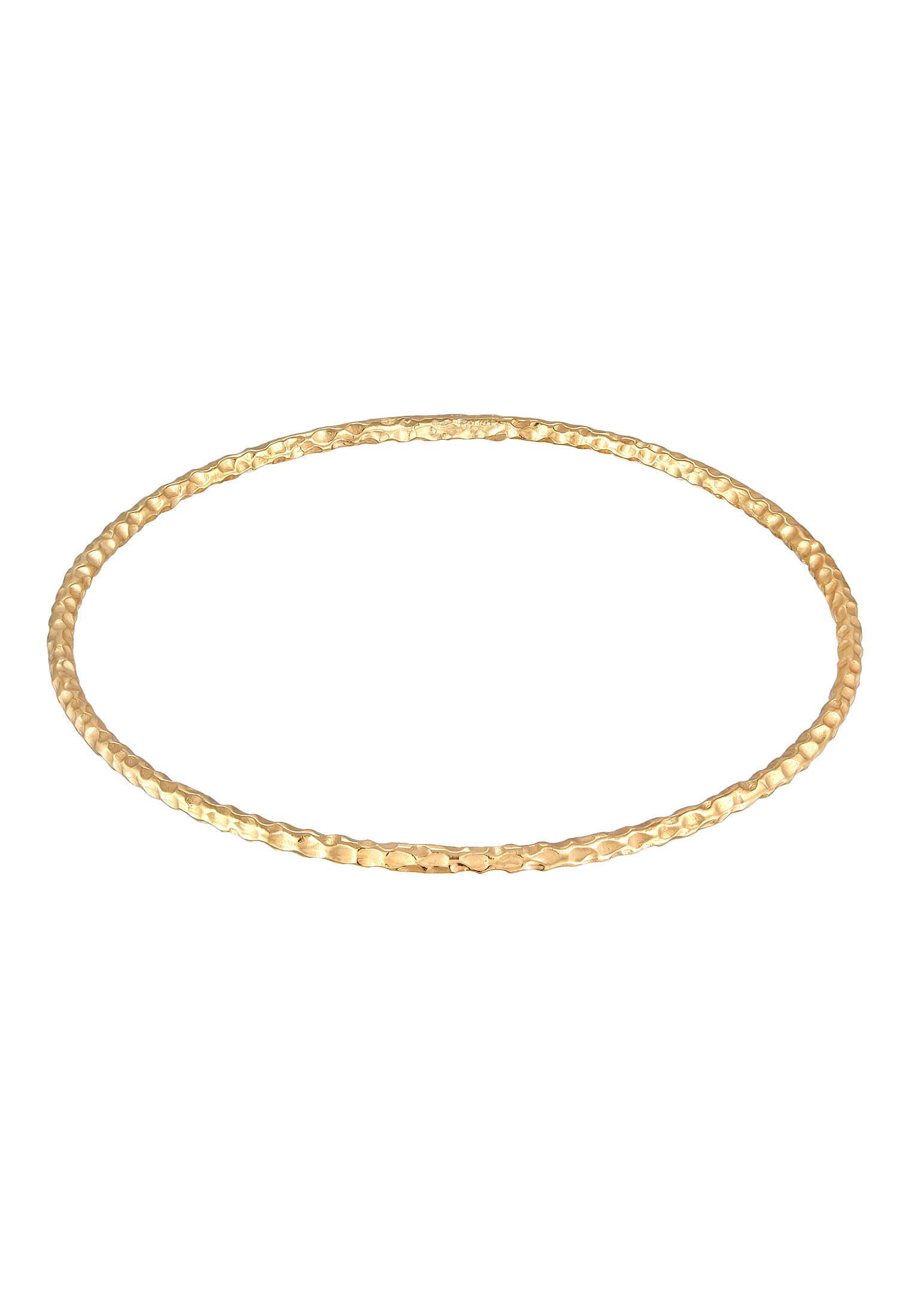Elli Damen Armreif Basic Gehämmert 925 Silber vergoldet