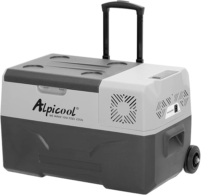 Alpicool CX30 30L Portable Refrigerator Car Fridge Freezer with Telescopic Handle Cool Box for camping, driving, Picnic