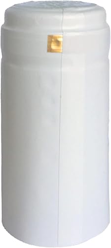 100 cápsulas termorretráctiles blancas como la nieve con pestaña de desgarro