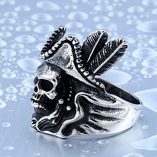 Image of Genuine Stainless Steel Ring Jewelry for Men Fashion Punk Biker Skull Rings