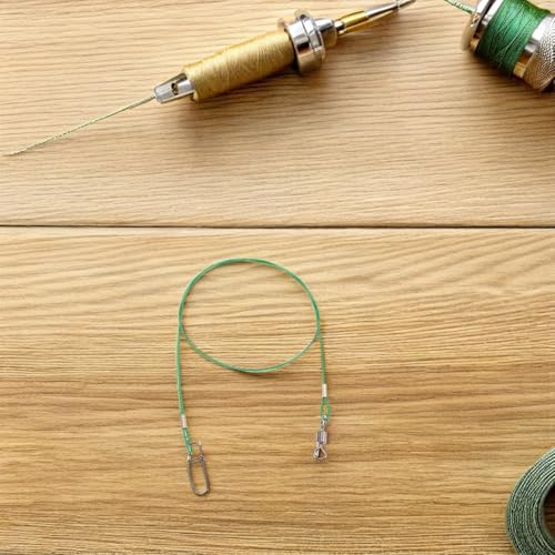 10 piezas líderes de pesca acero inoxidable 150 lb miniatura 7