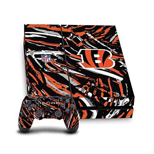 Skin PS4 Cincinnati Bengals NFL autocollant vinyle pour console et 2 manettes Sony PlayStation 4