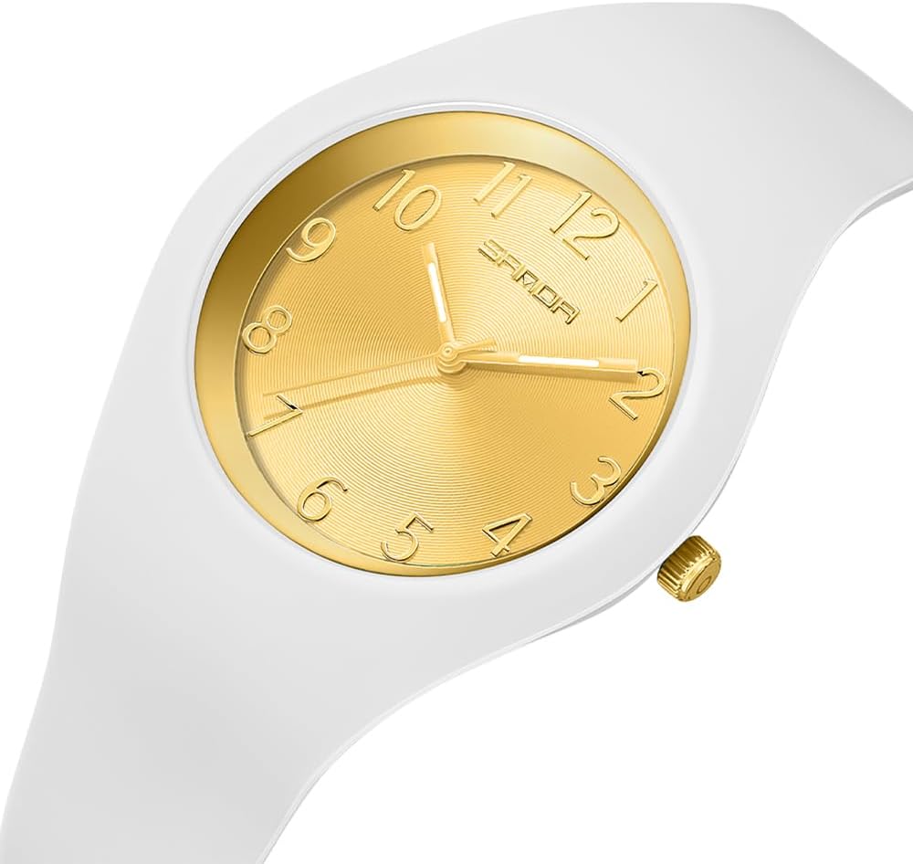 Women's Unisex Analog Watch Big Face Silicon Band Waterproof Quartz Watch