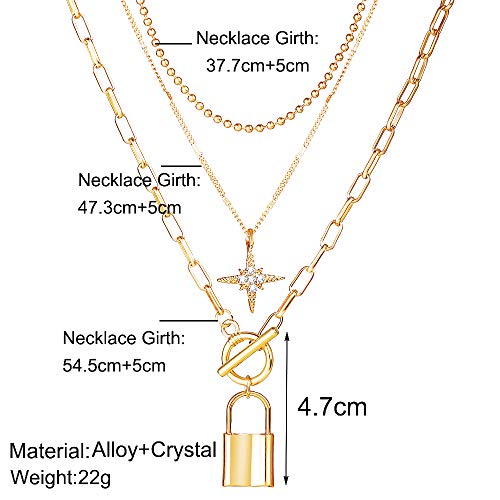 Layered Necklace Set - Gold Plated Jewelry