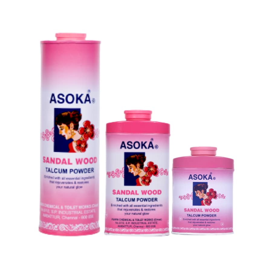 c Sandalwood Talcum Powder Pink - Combo Pack (300, 70 & 35)