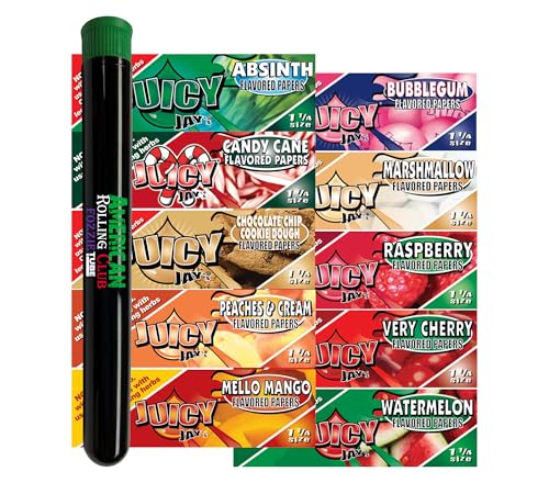 Juicy Jays Assorted 10 Pack of 1 1/4 Size Papers | Mix 4 | Includes an ARC Saver