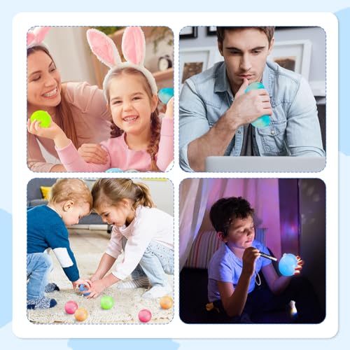 Roinaid 6 Stück Stressball klebriger Zielball,Leuchtend Antistressball,Luminous Sticky Ball,Antistressball Kinder,Quetschball,6cm Sticky Balls Anti Stress Spielzeug für Erwachsene Kinder