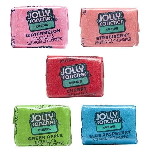 Jolly Ranchers - Jolly Rancher Chews - 2 lb Bag Bulk Candy - Chewy Candy - Individually Wrapped Candy - Jolly Ranchers Bulk - 5 Flavor Assorted Jolly Ranchers Chews - By Queen Jax - Thumbnail 2