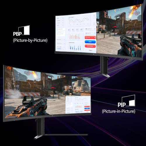 Image of KTC 34 Inch Ultrawide Monitor, 180Hz WQHD 3440X1440 Curved Gaming Monitor, 1500R PC Monitor, PIP /PBP, HDR, 4000:1 Contrast, FreeSync, VESA, Tilt Swivel Height Pivot Adjustment, H34S5