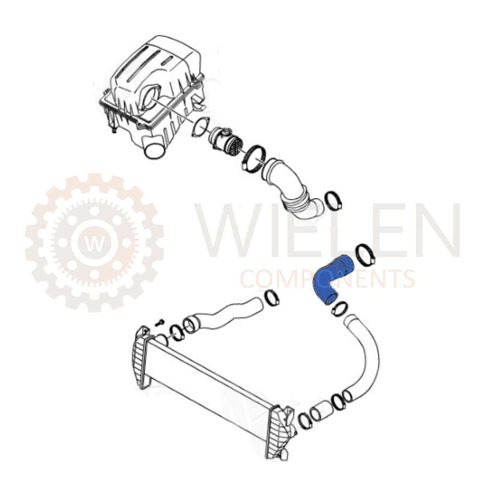 MANICOTTO INTERCOOLER TUBO TURBO ARIA COMPATIBILE CON SSANGYONG ACTYON 2.0 XDI 2376131160