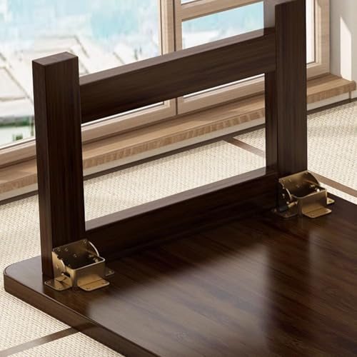 Table basse pliable en bambou 80cm meuble de sol bas pour meditation et salon