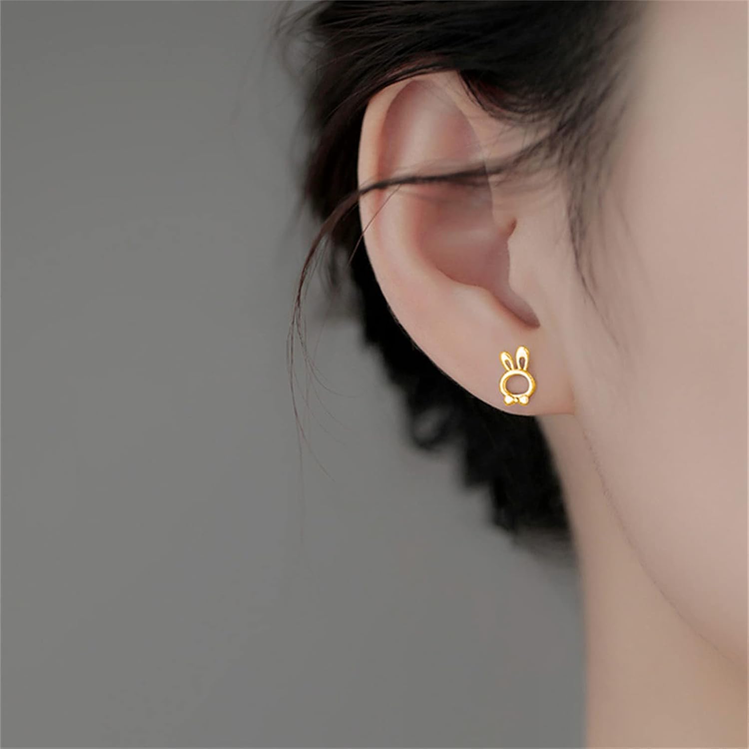 Dreuyet Easter Bunny Earrings Cute Animal Funny Rabbit Earrings 925 Sterling Silver Rabbit Carrot Stud Earrings for Women Hypoallergenic Jewelry - Image 5