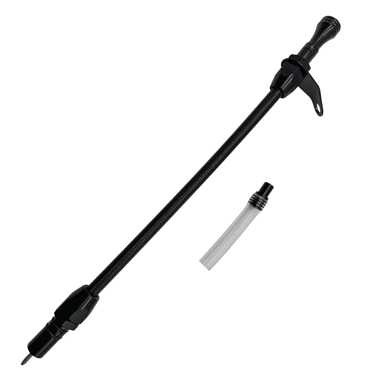 HAHAHA Short (18.3IN) TH400 Transmission Dipstick,Short Dipstick Bellhousing Mount,TH400 Dipstick Bellhousing Mount Style, Compatible with Chevrolet/