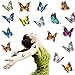 Fanoshon Butterfly Temporary Tattoos 3D Design for Kids Women Adults 16 Sheets, Assorted Fake Butterfly Body Art Stickers Water Transfer for Teen Girls Festival Halloween Party Favors Birthday Gift