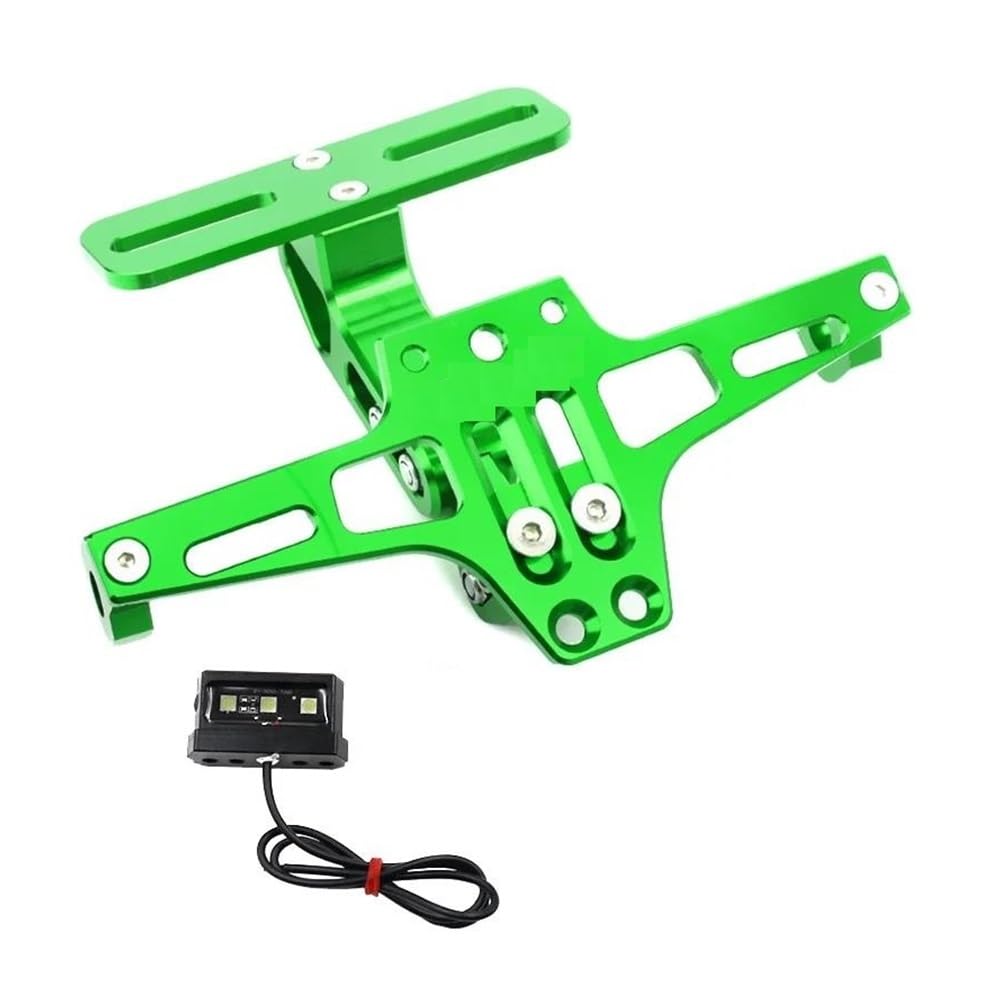 DDGBERFP Motorcycle Adjustable Rear Tail Tidy License Plate Holder Bracket For Honda CB500X CB400 CB1000 X4 NC700 S X VFR 1200 XL 1000 Super Grom 125 MSX 125 1200F(Green)
