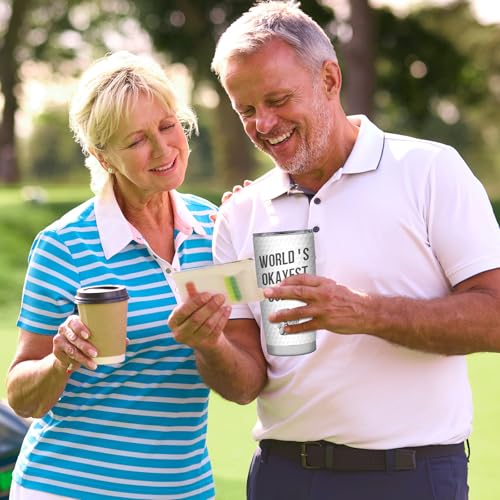 Golf Gifts for Men Unique, Cool Gifts for Golfers, 20 oz Golf Cup for Dad Husband Grandpa, Golf Lovers Gifts for Mens Birthday, Golf Tumbler Gift Ideas, Golf Stuff