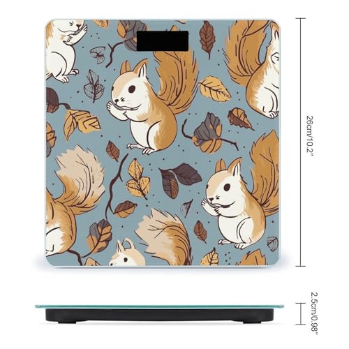 Báscula Digital Cute Squirrel de Vidrio Templado miniatura 2