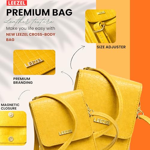 Image of LEEZEL Women's Girls Wallet Sling Bag for Mobile Cell Phone Holder