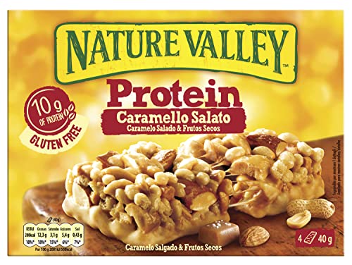 Miniatura 3 de Nature Valley Protein Frutos Secos y Caramelo Salado Barritas de Proteína, 4 x 40g (Paquete de 5)