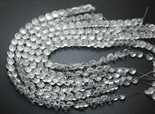 Perles en agate blanche facettées style oignon 5,5mm pour créer vos bijoux de mariage d'été