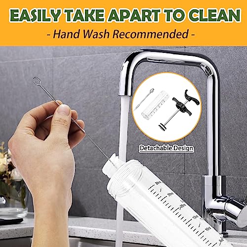 turkey meat injector syringe kit with 3 marinade needles for bbq grill smoker 1 cleaning brush 1 oz30 ml large capacity injector marinades for meats black