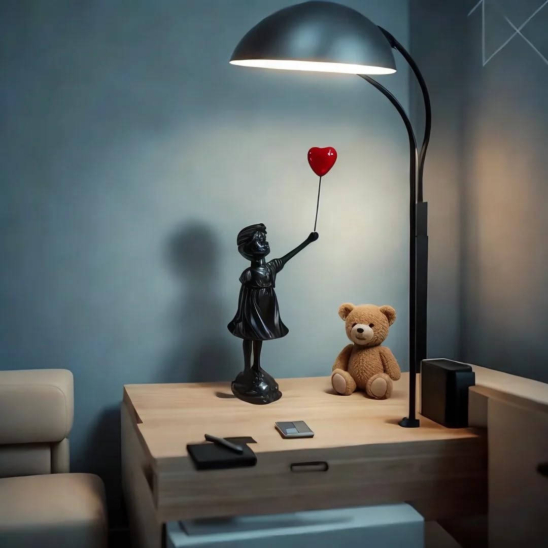 PIGPIGFLY Banksy Figure Sculpture,Decorative Figures,Decoration Living Room,Abstract Sculpture,Home Store Decoration,Modern Living Room Ornaments(Black) - Image 4