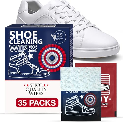 Sneaker Cleaner Wipes 35 Packs Suede Leather...
